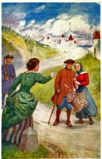 the cruel daughter-in-law casts out the couple who sheltered Mary