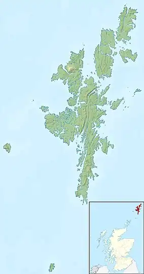 Huney is located in Shetland