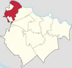 Location of Shuanggang in Jinnan District