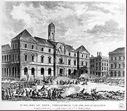 The City Hall during the siege of Lyon