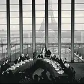 Signing of NATO membership invitation to West Germany in 1954, in the temporary NATO annex