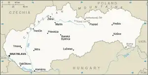 Image 7A map of modern Slovakia. (from History of Slovakia)