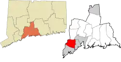 Orange's location within the South Central Connecticut Planning Region and the state of Connecticut