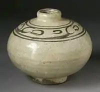 Stylized "cursive floral scroll", Thailand, Sukhothai, late 14th century