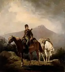 Squire Boone Crossing the Mountains with Stores for His Brother Daniel, Encamped in the Wilds of Kentucky (1852)
