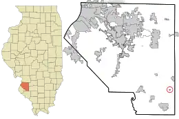 Location in St. Clair County and the state of Illinois.