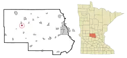 Location of Greenwaldwithin Stearns County, Minnesota