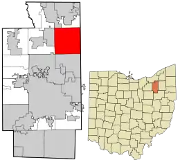 Location in Summit County and the state of Ohio.