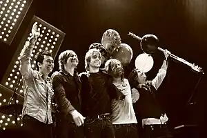 Left to right: Jerome Fontamillas, Chad Butler, Drew Shirley, Jon Foreman, and Tim Foreman