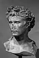 Augustus in the Villa Chiragan. This portrait is based on the Alcúdia and Prima Porta types but shows greater age