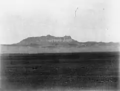 1908 image of a mountain associated with Muhammad and Lawrence of Arabia, 40&nbsp;mi (64&nbsp;km) from Tabuk
