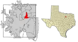 Location of Hurst in Tarrant County, Texas