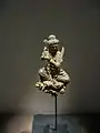 Seated Heavenly Musician Yugeumsa Temple. Unified Silla dynasty. Gilt-bronze, h. 12&nbsp;cm. National Museum of Korea
