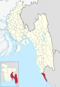Location of Teknaf