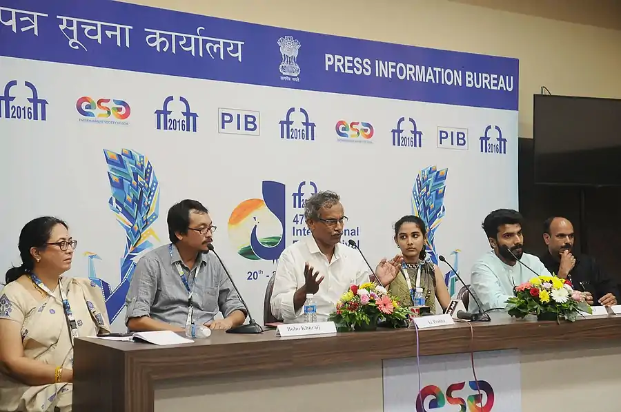 The Director of the feature film ‘ISHTI’, Shri G. Prabha addressing a press conference on the opening films of Indian Panorama, at the 47th International Film Festival of India (IFFI-2016), in Panaji, Goa.jpg