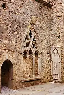 Gothic sedilia in the chancel of Kilfenora Cathedral, Co. Clare