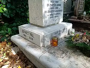 The grave of John Bartha is in the New Public Cemetery in Budapest.