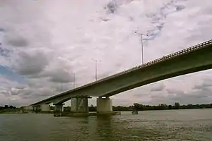 The E&nbsp;75 crossing the Vistula near Toruń, Poland
