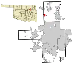 Location of within Tulsa County, and the state of Oklahoma