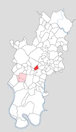 Map showing Nagla Kalua in Tundla block