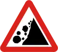 Falling rocks on right