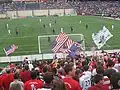 Tifo display organized by American Outlaws during U.S. vs Haiti at Gillette Stadium