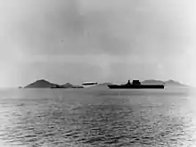 USS Los Angeles, USS&nbsp;Patoka and USS&nbsp;Lexington off Panama City, Panama, about 1931.