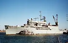 Norton Sound during Mk-86 testing, carrying AN/SPQ-9.