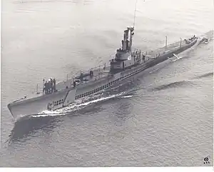 USS&nbsp;Toro&nbsp;(SS-422) shown post-war, after removal of her deck guns.