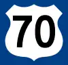 US&nbsp;70 route marker