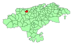 Location of Udías