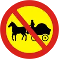 No entry for animal-drawn vehicles