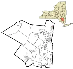 Location in Ulster County and the state of New York.