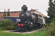 Hv1 class No. 575, preserved in front of Metso Lokomo Steels in Hatanpää, Tampere, Finland. This was the first locomotive manufactured by Lokomo and entered service in 1920.