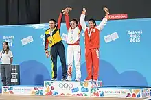 53&nbsp;kg victory ceremony