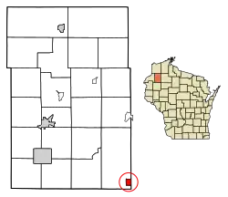 Location of Birchwood in Washburn County, Wisconsin.