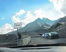 Tenna sign at village center