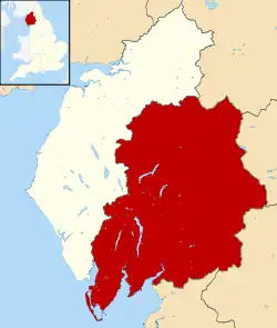 Westmorland and Furness UA within the ceremonial county of Cumbria