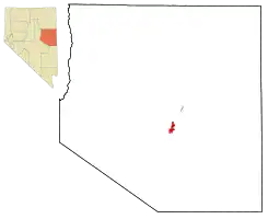Location of Ely, Nevada