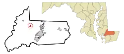 Location of Hebron, Maryland
