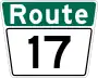 Route 17 marker