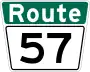 Route 57 marker