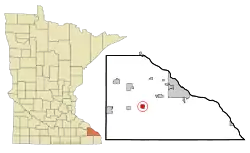 Location of Lewiston, Minnesota