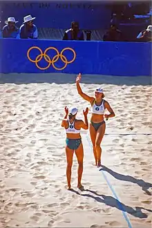 Image 7Natalie Cook and Kerri Pottharst at the 2000 tournament. (from Beach volleyball at the Summer Olympics)