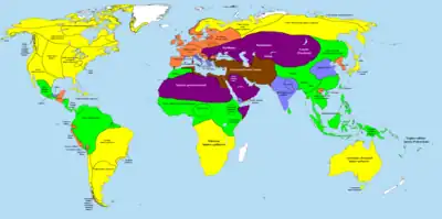 The world's cultural distribution at 500 BC