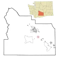 Location of Wapato, Washington