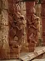 Yali pillars at Bhoganandishvara temple in Chikkaballapur district, Karnataka state, India