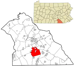Location in York County and the state of Pennsylvania.