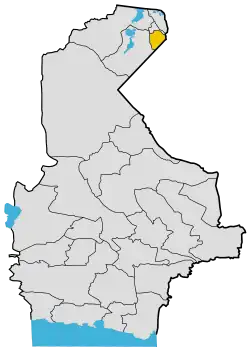 Location of Zehak County in Sistan&nbsp;and&nbsp;Baluchestan province