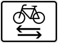 Two-way cycle route crossing road